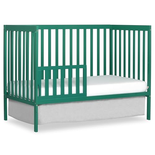 Image of Dream On Me Toddler Guard Rail for Convertible Crib, Solid Wood Bed Rail for Toddler Bed Conversion, Emerald
