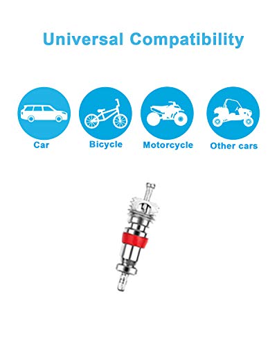 Image of Riseuvo 100Pcs Schrader Valve Cores - Premium Tire Valve Stem Core Replacement for Automotive, RV, ATV, Motorcycles, Bicycles and Air Conditioning Systems, Universal Fit (Pack of 2)