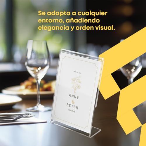 Porte-affiche A3 plexi incliné transparent pour menu et tarif - 5