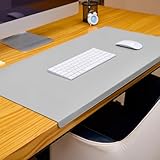 Almohadilla de escritorio de piel, protector de mesa grande antideslizante, alfombrilla impermeable para escritorio de oficina y mesa de portátil, alfombrilla de ratón de piel sintética PU con