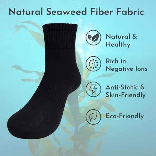 Odor-Resistant & Breathable Socks – Moisture-Wicking Comfort for All-Day Wear, Work, Travel & More，3 Pairs2