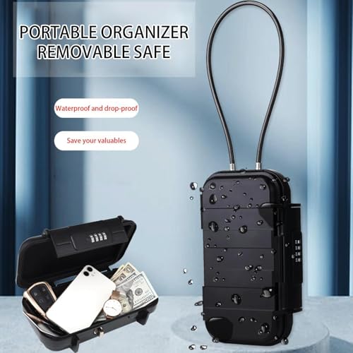 Small Safe Box à code à 4 chiffres : mini coffre-fort portable antivol