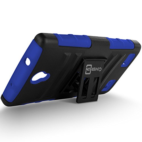 Zte Zmax 2 Case, Coveron [Explorer Series] Holster Hybrid Belt Clip Hard Phone Cover For Zte Zmax 2 Holster Case - Blue & Black #TOP1
