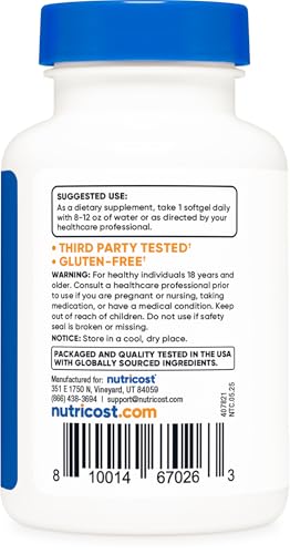 Nutricost ビオチン 10000mcg 150ソフトカプセル