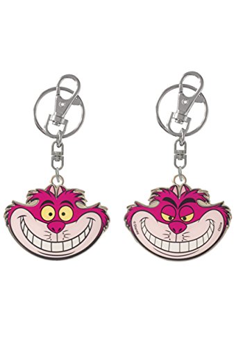 Cheshire Cat Pewter Keychain Monogram en étain pour fans d'Alice