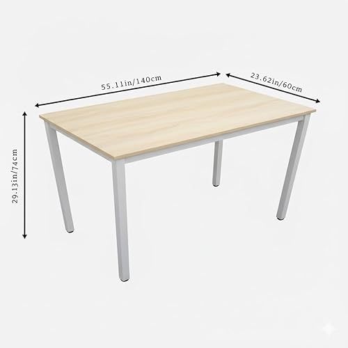 Miniatura 29 de Escritorio grande para computadora de 47 pulgadas, escritorio de estilo moderno y simple para oficina en casa, dormitorio, escritorio de estudio