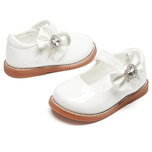 Image of PHIRAMIN Toddler Girl Mary Jane Student Oxford Shoes-Little Girl School Uniform Shoes for Wedding Party