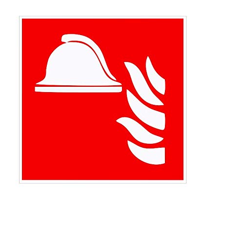 Sticker symbole de feu grand format 30x30 cm adhésif résistant pour marquage mural RW 28/1