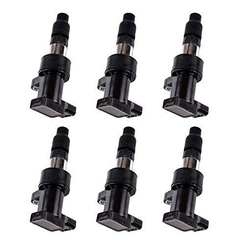 MAS Ignition Coils Pack of 6 Replacement for Jaguar 2001-2008 X-Type S-Type 2.5L 3.0L V6 Compatible with UF435 UF-435