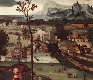 Peinture à l'huile Landscape Joachim Patenier tableau de paysage classique 12 x 16 pouces