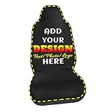 Custom Car Seat Covers, Personalized Text Picture Logo Car Seat Cover, Elastic Soft Universal Front Seat Protector Cover for Cars Trucks SUV