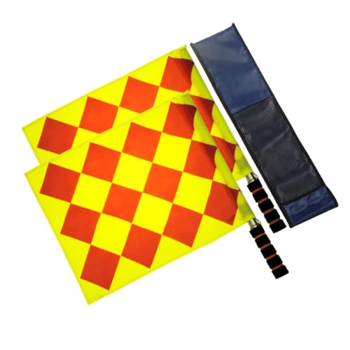 VANZACK Corner Flags for Football Flags 2 Pcs Square Pattern for Soccer Referee