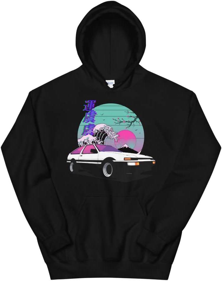 AE86 Trueno Vaporwave 80s 90s Aesthetic JDM Tuning Car Drift Racing Unisex Hoodie