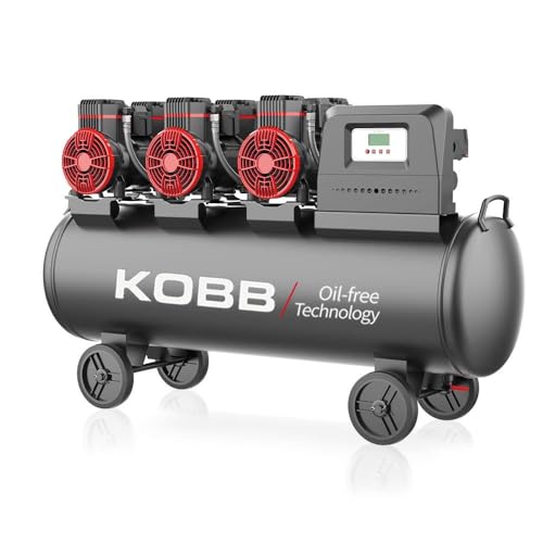 KBK100S 6.0HP, 100 L, 8 Bar Üç Motorlu Yağsız Sessiz Hava Kompresörü