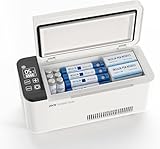 ZKSCool Portable Insulin Cooler Box Smart Rechargeable Mini Medical Case for Insulin, Vaccines, and Medications, 36.6 cu in Capacity, LCD Display,Travel Drug Cooler for Insulin, FAA-Approved