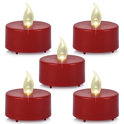Baikaraer Batteriebetriebene Teelichter, 24 Stück, Flammenlose, Flackernde Teelichter, über 200 Stunden, Künstliche Elektrische LED-Kerzen Für Hochzeiten, Weihnachten, Halloween, Tischdekorat