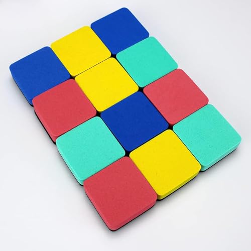 4 Pcs Mini Dry Erase Eraser, Chalkboard Eraser Cleaner, Mini Whiteboard Eraser Bulk for White Board,Square Board Wiper Erase for Students Teachers at School Classroom,Office,Home image 2