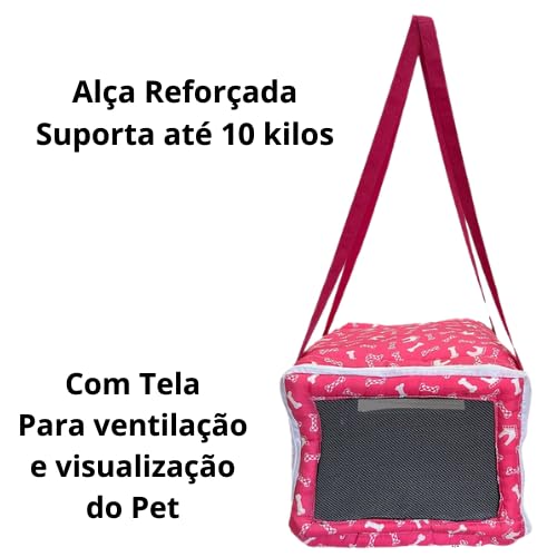 Bolsa Mala de Transporte Aéreo Pet Cães e Gatos Avião Carro