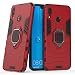 Huawei Y9 2019 Case, Ranyi 2 in 1 Ring Armor Design [360 Degree Rotation Ring Holder] [Kickstand Feature] Shock Absorbing Dual Layer Protective Defender Case for Huawei Y9 2019 (6.5 inch), red