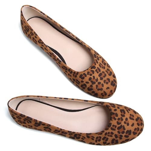 Image of Dear Time Women's Flats Comfortable Slip On Ballet Flats Soft Solid Casual Shoes