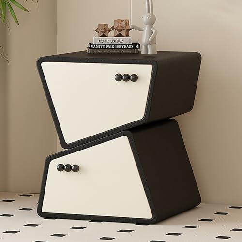 Nachttisch aus Massivholz, moderner, unregelmäßig geformter...