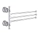 AUSWIND Antique Polished Mounting Towel Rack 3 Arms 14.17" Crystal,Chrome Finished