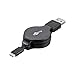 Goobay 45743 USB-C Lade- und Synchronisationskabel, ausziehbar, 1m Schwarz