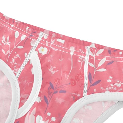 KLL FLOWERs Pink Background Fashion Toddler Boy Cotton Boxer Briefs Breathable Children Undies4