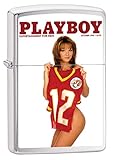 Zippo Playboy Cover October 1966 Pocket Lighter, Brushed Chrome