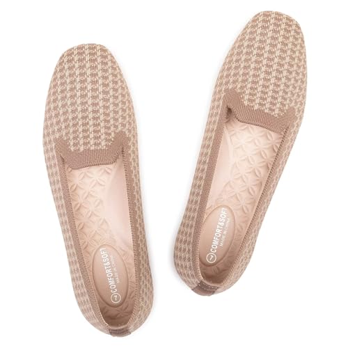 Image of Frank Mully Women's Loafer Flats Square Toe Comfortable Office Work Shoes, Cute Penny Loafer Slip On Walking Driving Shoes