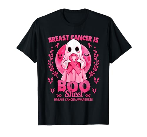 Breast Cancer is Boo Sheet Halloween Breast Cancer Ghost Maglietta