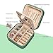 JOINTOP Fashion Green Velvet Travel Jewelry Boxes Organizer, Mini Jewelry Case for Ring Earring Necklace Displays Holder Organizer for Travel Essential Accessories for Women Girls(Libra)