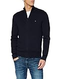hilfiger cashmere  Tommy Hilfiger Herren Pima Cotton Cashmere Zip Through Pullover, Desert Sky Heather, M
