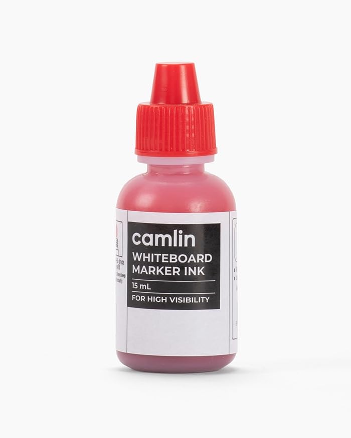 Camlin Kokuyo 2 White Board Marker Ink – Red Refill Ink (15ml, Pack of 2) | Quick-Drying, Long-Lasting & Smooth Writing Experience