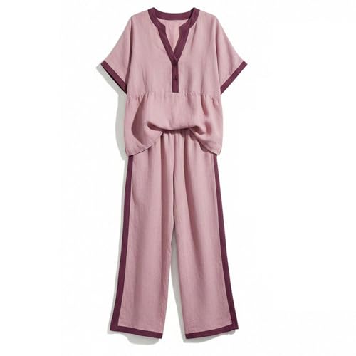 Combinaison ample en lin de qualité supérieure avec pantalon fluide chic - 4