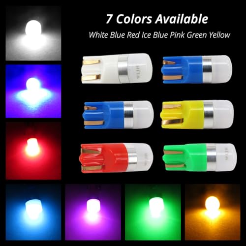 Image of WLJH High Bright Blue Awesome Looking Instrument Panel Cluster Gauge Lamp Full Led Light Bulb Package Kits for Ford Ranger 1995-2003,Pack of 25 | 3030 SMD, Dimmable, Direct Replacement, Warning Indicator Light, Instrument Backlighting, 25-Pack