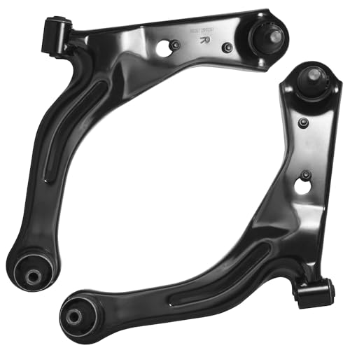 Image of Detroit Axle - Front Lower Control Arms Kit for 2001-2004 Ford Escape Mazda Tribute 2002 2003, 2 Lower Control Arms w /Ball Joint, 2 Outer Tie Rods, 2 Sway Bar Links Replacement