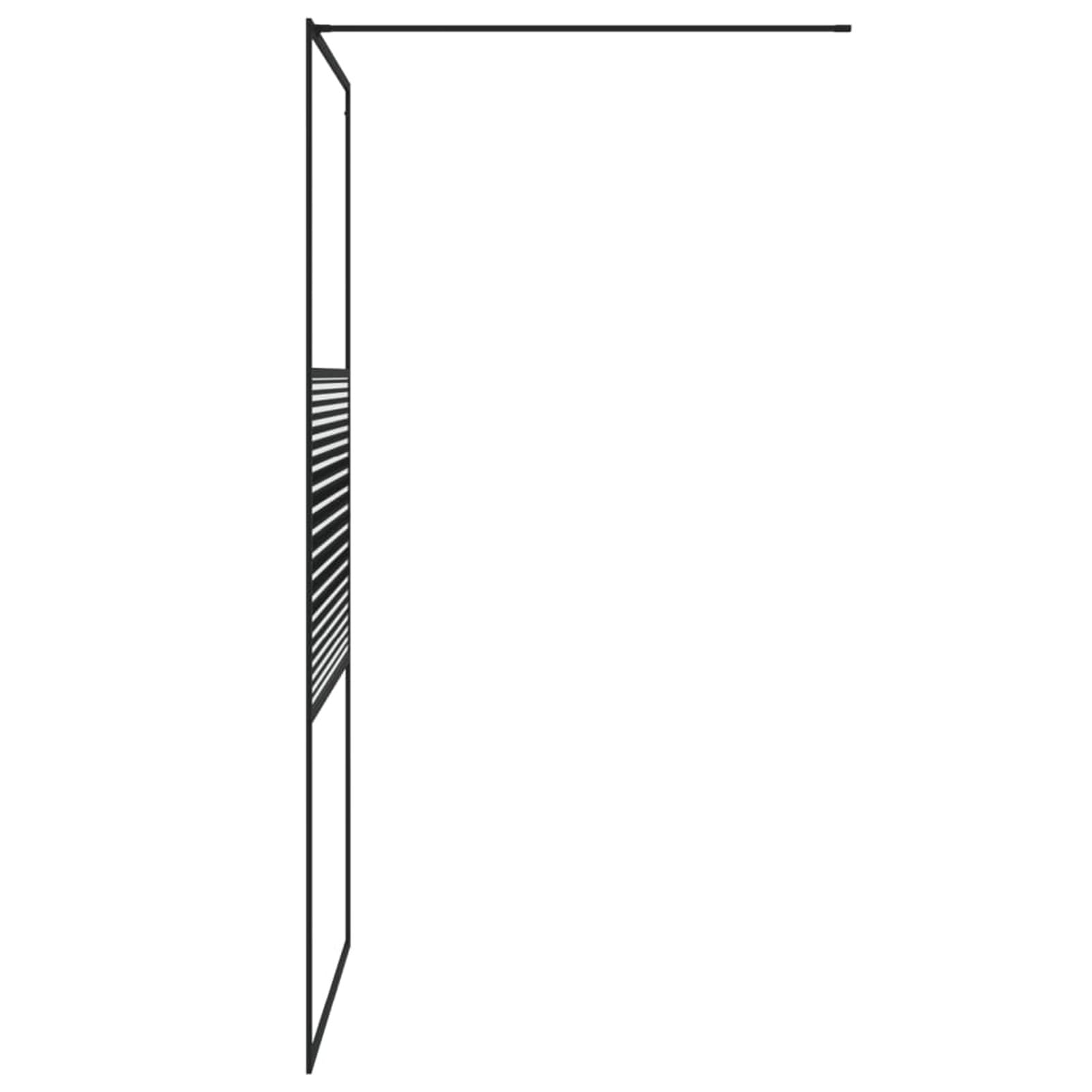 ShGaxin Mampara de Ducha Vidrio ESG Transparente Negro 100x195 cm, Mampara Bañera, Mampara Baño Ducha, Cabina De Ducha, Mampara Baño