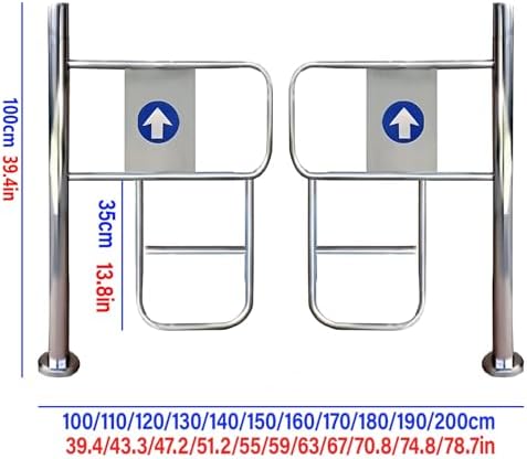 Self-Closing 1-Way Swing Gate, Durable Entrance Door for Aisles, Yards & Libraries, 180cm/70.8in Safe Design, Ideal for Home & Commercial Use