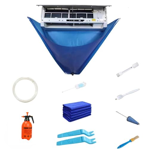 Kit de Limpieza de Aire Acondicionado - Cubierta Dividida para Montaje en Pared, Campana