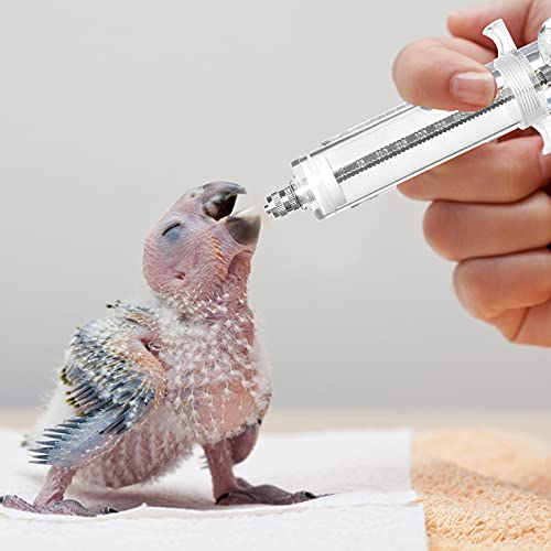 TIANTIAN 3 PCS Baby Birds Feeding Syringe Feeding Tubes for Baby Birds used for Pet Sick Bird Parrot Feed Milk or Medicine,with 3 Curved Tubes 50ml,20ml,10ml - Image 5