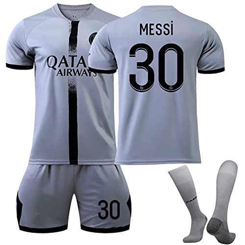 PSG Maillot de Foot 22/23 Páris Enfant et Adultede Football Soccer Jersey, Domicile Extérieur Maillot PSG Enfant, Garçon Homme Vêtements de Football T-Shirt et Short avec Chaussette