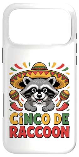 Cinco de Raccoon �ʔ������L�V�J���t�B�G�X�^���� �X�}�z�P�[�X iPhone 17 Pro Max �p
