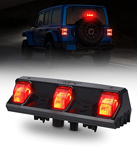 Image of Upgrade High LED 3rd Brake Light Compatible with 18-24 Jeep Wrangler JL JLU | Unique Eagle Claw Design, Brighter, IP68 Waterproof, PC Material, ABS Plastic, Plug N Play