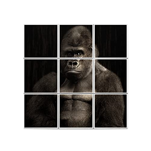 Carreaux céramique gorille 60x60 cm pour une décoration murale animalière unique