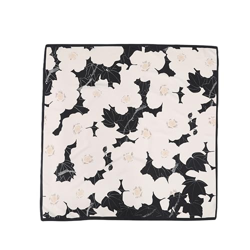JN&LULU Women's satin square scarf Fashion pattern large hair scarf wrap headscarf 35