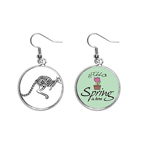 Pendientes de canguro ligeros estilo esqueleto para evitar alergias en primavera