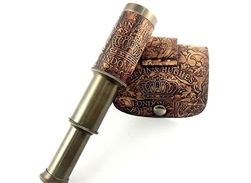 Telescopio Náutico Pirata de Latón con Estuche 6" miniatura 3