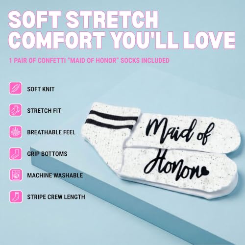 Image of Funky Junque Bride Crew Socks, Bachelorette Wedding Party Gift