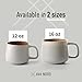 Ava Nord Ceramic Coffee Mugs Set of 4 | 12 oz Stoneware Coffee Cups | Lead-Free, Non-Toxic | Microwave and Dishwasher Safe | Comfortable Handle | Aesthetic Nordic Design for Tea and Latte | Sage Ash